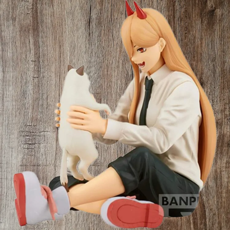 BANPRESTO Chainsaw Man Rest Time 2 Power & Meow White/Yellow Bonus Gifts 9cm-1