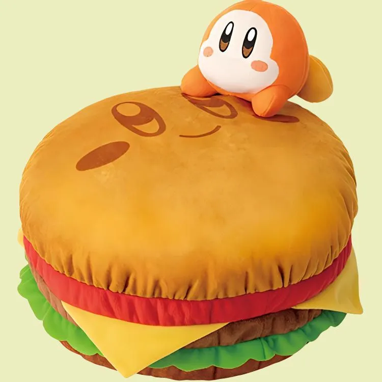 BANPRESTO Ichiban Kuji Kirby'S BURGER Final Prize Waddle Dee Jumping Dolls Plush Doll 30cm High-2