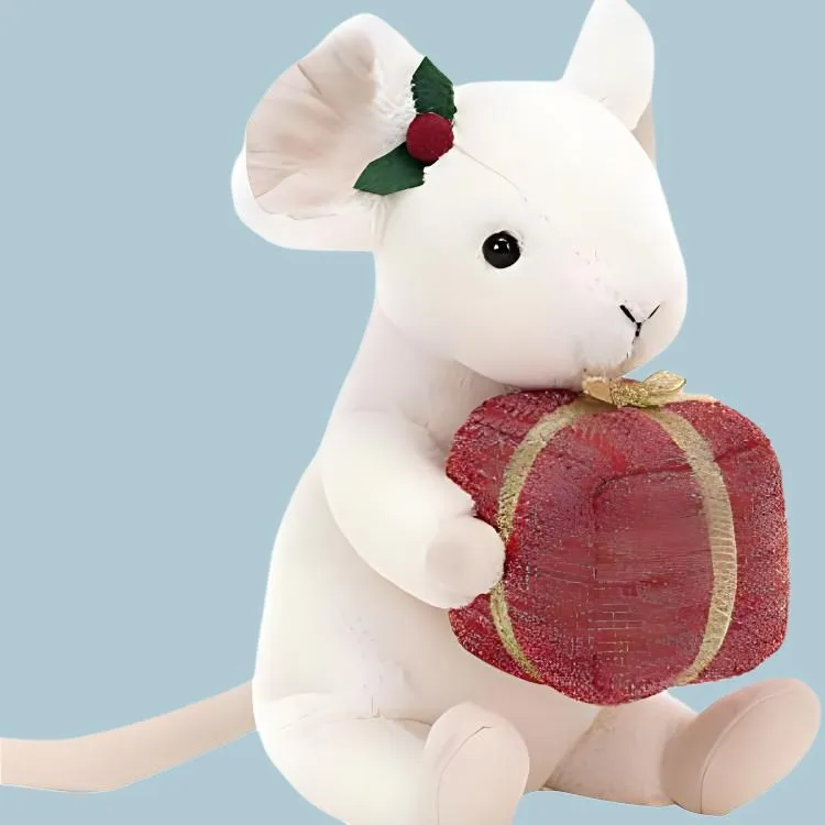 JELLYCAT Forest Animal Collection Happy Mouse Dolls Plush Doll 18cm High-1