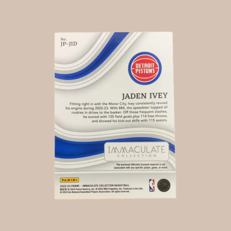 PANINI Jaden Ivey Player Card Product Access Sports Cards 1 Pc-4