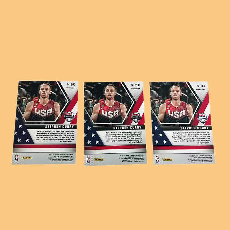 PANINI 19 20 USA Team Curry Mosaic Refringence Stephen Curry Player Card Product Access Sports Cards 3 Pcs-3