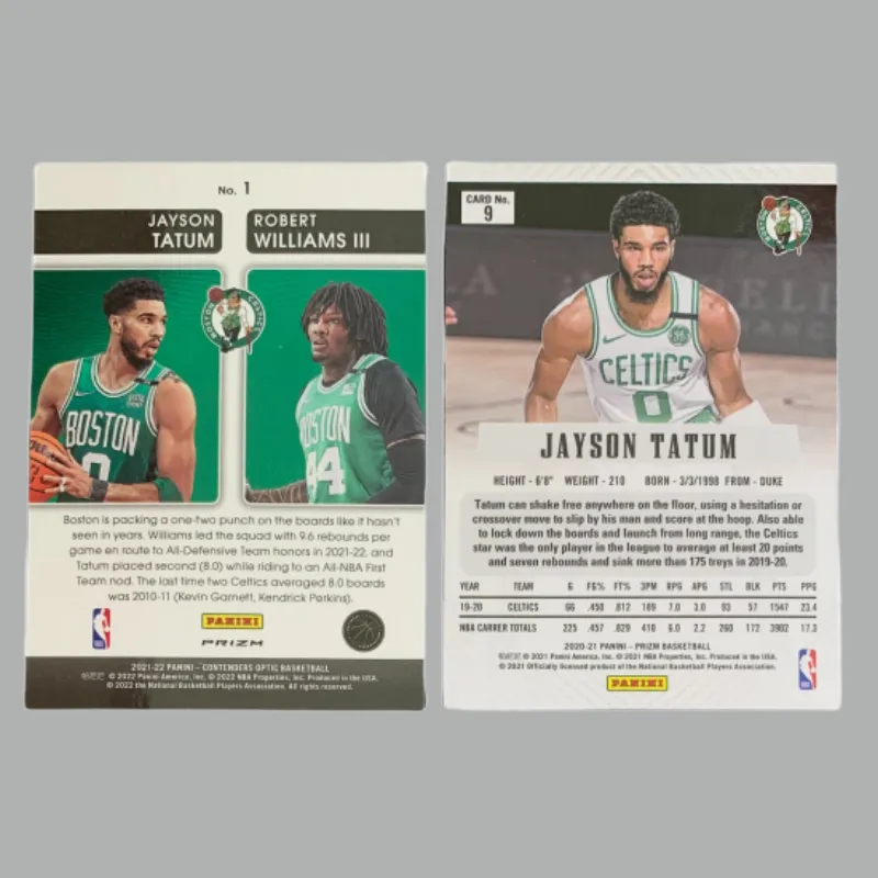 PANINI 2021 22 Celtics, Jayson Tatum, Robert Williams, Iceberg, Tuck+2021 Tatum, Tuck, Total 2 Pc Sports Cards 2 Pcs-3
