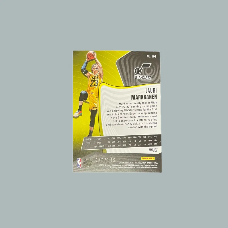 PANINI 2023 24 Lauri Markkanen Jazz Revolution Explosion Fold Large Scale Star Card Product Access Sports Cards 1 Pc-3