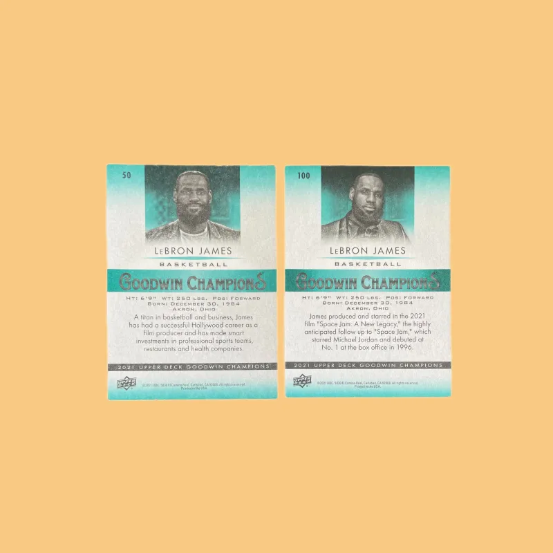 UPPER DECK 2021 Goodwin LeBron James Old Man Star Card Card Pass Sports Cards 2 Pcs-2