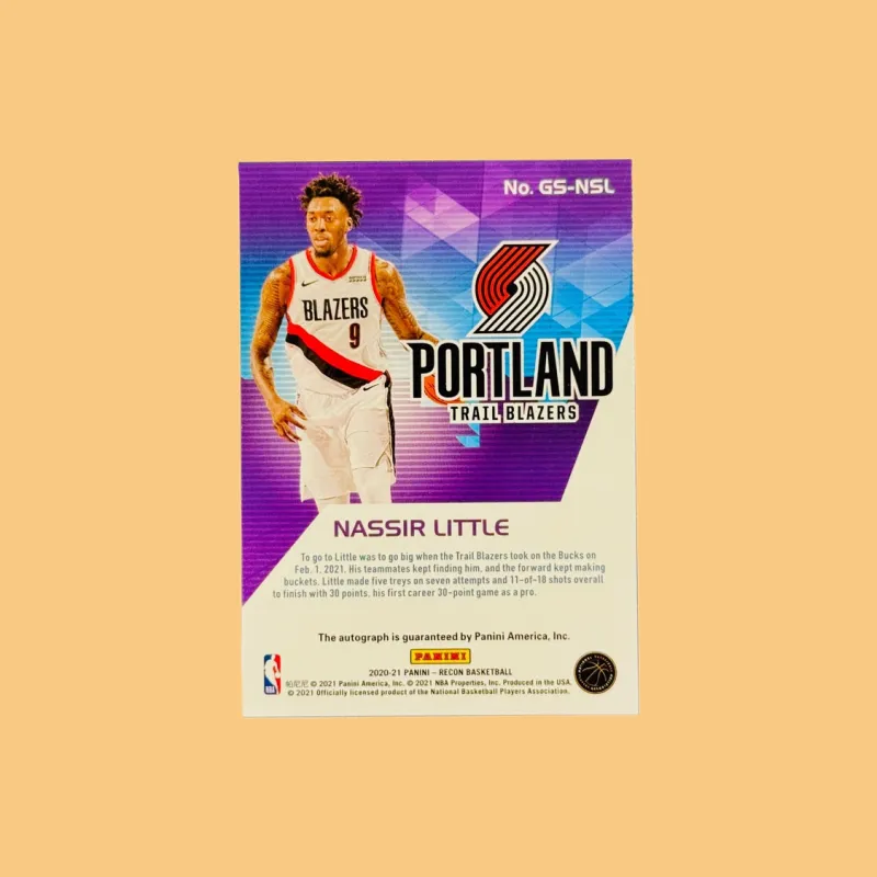 PANINI Little Ter Trail Blazers Star Signature Recon Collection Basketball Card Standard Condition Sports Cards 1 Pc-2