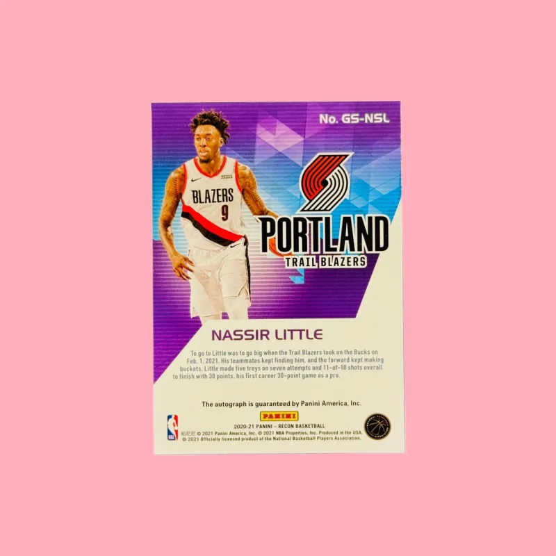 PANINI Little Ter Trail Blazers Star Signature Recon Collection Basketball Card Standard Condition Sports Cards 1 Pc-3