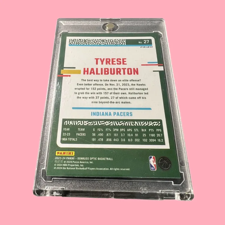 PANINI Pacers, Tyrese Haliburton, High End True Red Circle Holographic Card, Player Card, Rare Card Sports Cards 1 Pc-3