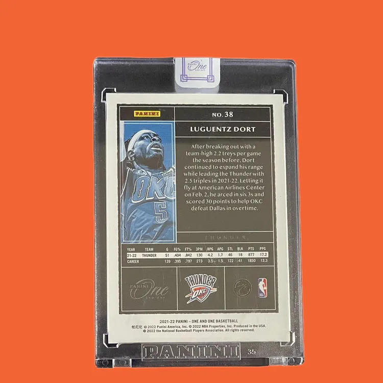 PANINI 2021 22 One And One Thunder Dort Silver Fold Sealed Brick Player Card Product Access Sports Cards 1 Pc-3