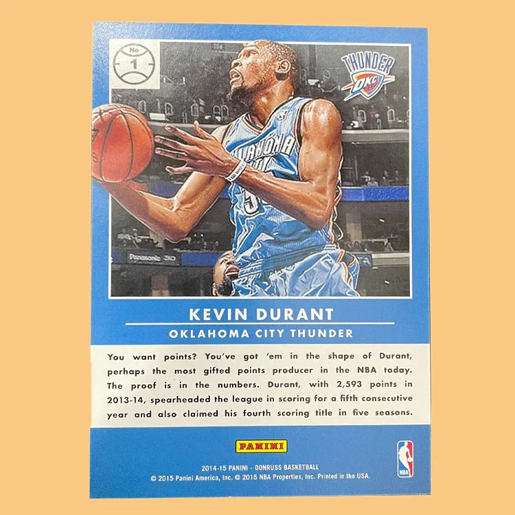 PANINI 2014 15 Durex Thunder Kevin KD Teca 13/25 Press Proof Teca Player Card Product Access Sports Cards 1 Pc-2