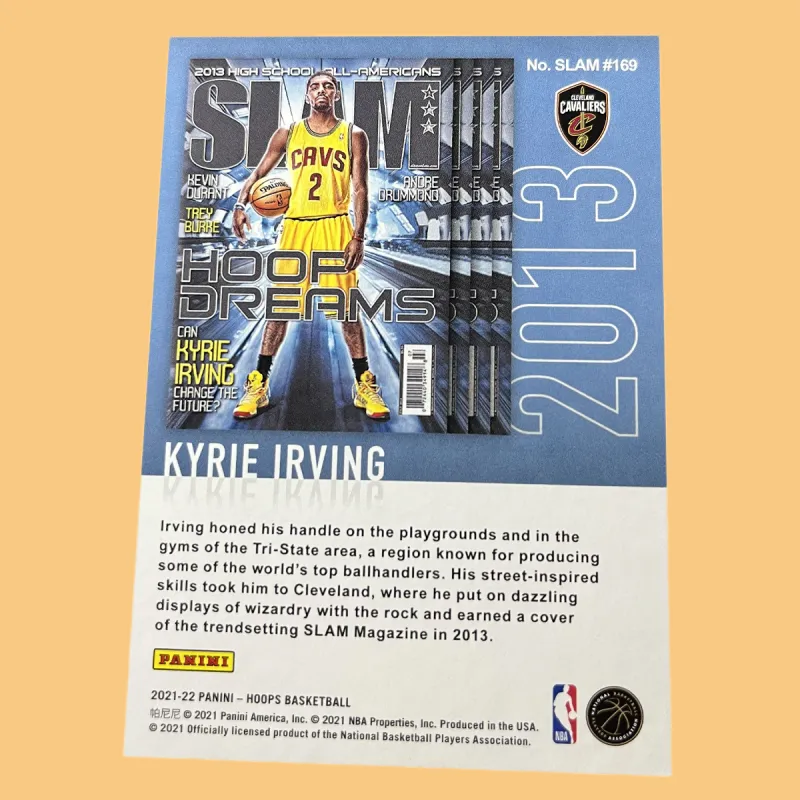 PANINI Cavaliers Kyrie Irving Eurostar Magazine Cover Basketball Dream Star Card Rare Card Sports Cards 1 Piece-2