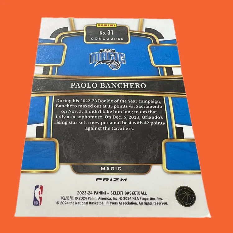 PANINI Magic Team Paul Banchero Blue Foil Holographic Card Battle Time Star Card Rare Card Sports Cards 1 Pc-3