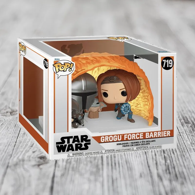 Funko Boba Fett Star Wars Characters The Mandalorian Force Barrier Chibi Figures-3