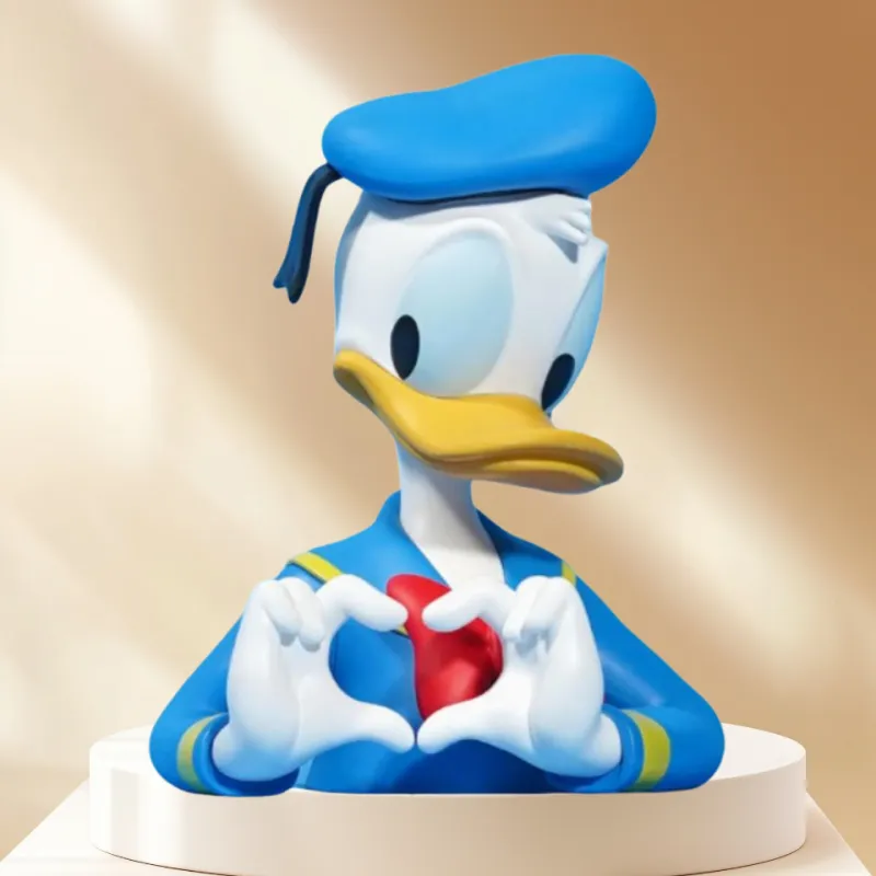 Disney Donald Duck Series Heart Styling Mini Half Chest Statue Chibi Figures-2