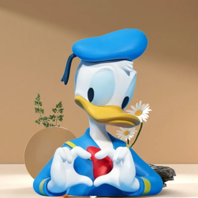 Disney Donald Duck Series Heart Styling Mini Half Chest Statue Chibi Figures-1