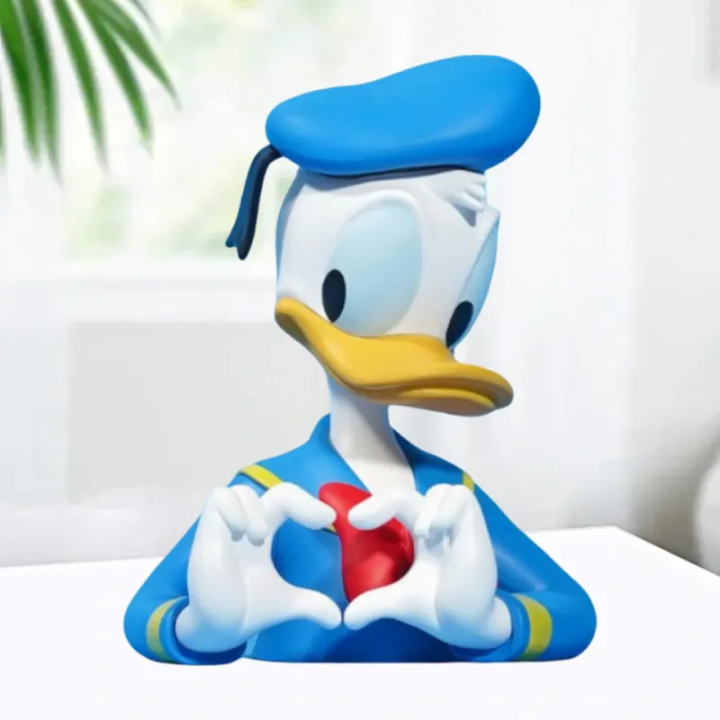 Disney Donald Duck Series Heart Styling Mini Half Chest Statue Chibi Figures-3
