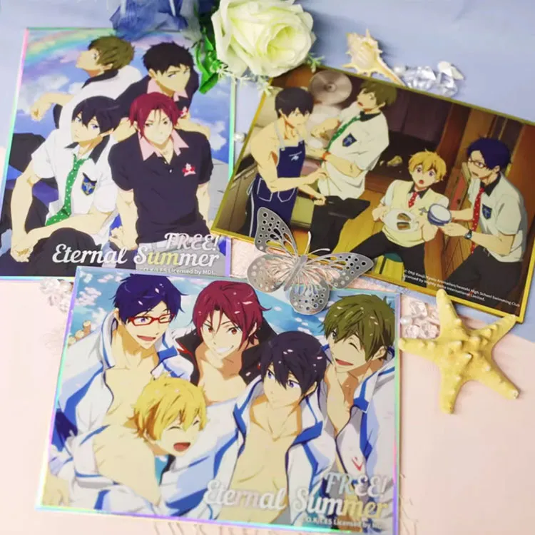 Xhdm Men's Swimming Team Haruka Nanase, Makoto Tachibana, Rin Matsuoka Anime Artboard Prints-3