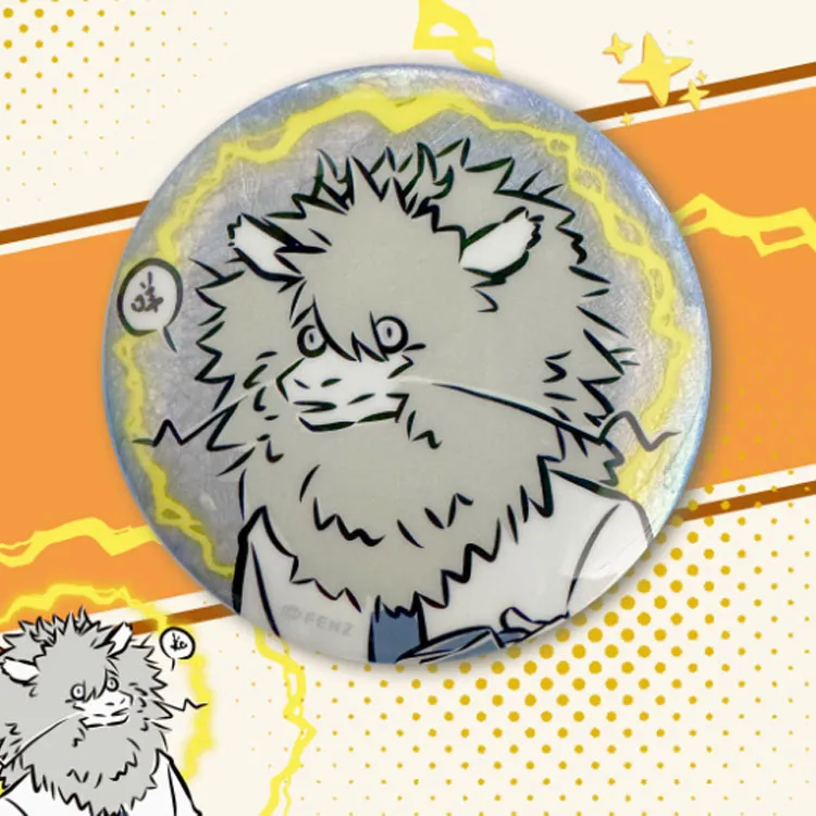 Inhuman Static Collection-Ao Lie 58mm Silk Iridescent Silver Badge Cartoon Badges-2