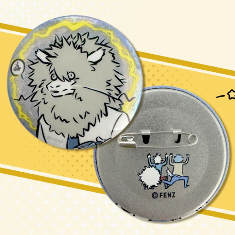 Inhuman Static Collection-Ao Lie 58mm Silk Iridescent Silver Badge Cartoon Badges-1