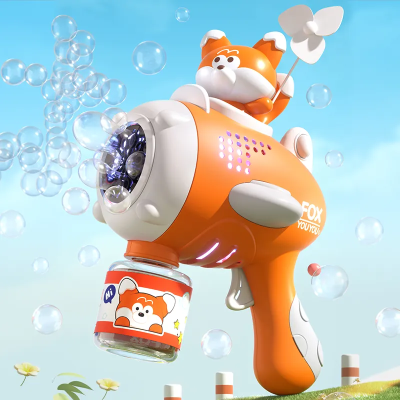 YISBRO Pop Up Fox Blows Bubble Machine Handheld Bubble Machines-6
