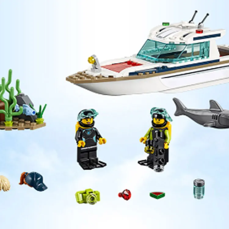 LEGO City Collection Sunshine Diving Yacht Building Blocks 0 300pcs 60221-3