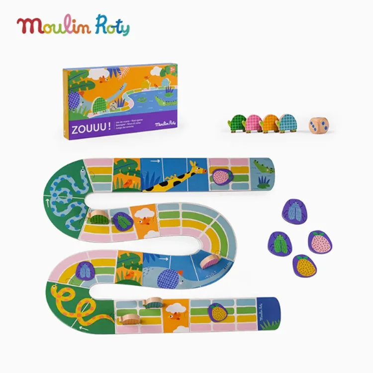 MOULIN ROTY Jasmine And Ritu Puzzle Racing Game Board Games-3