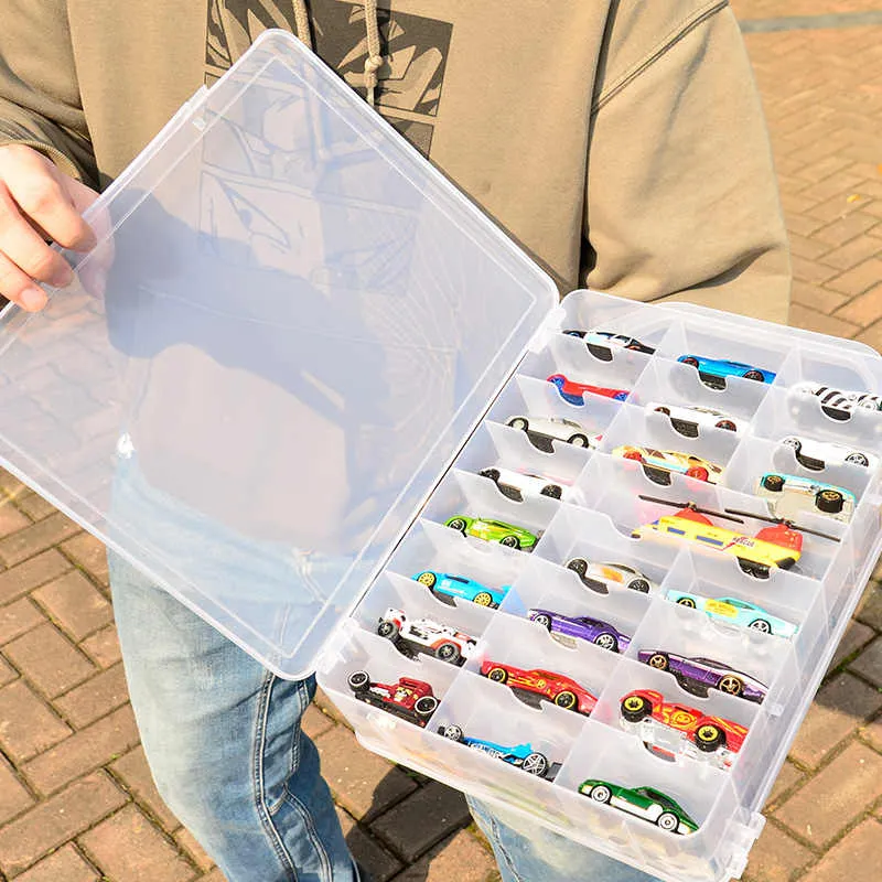 Hot Wheels Small Car Storage Box Can Hold 48 Small Cars Model Accessories-1