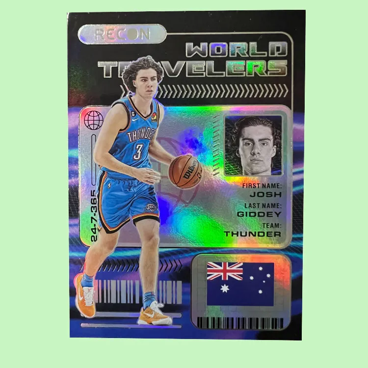 PANINI Thunder, Josh Giddey, Airplane Ticket, Passport, Silver Card, Large Scale, Player Card, Rare Sports Cards 1 Pc-3