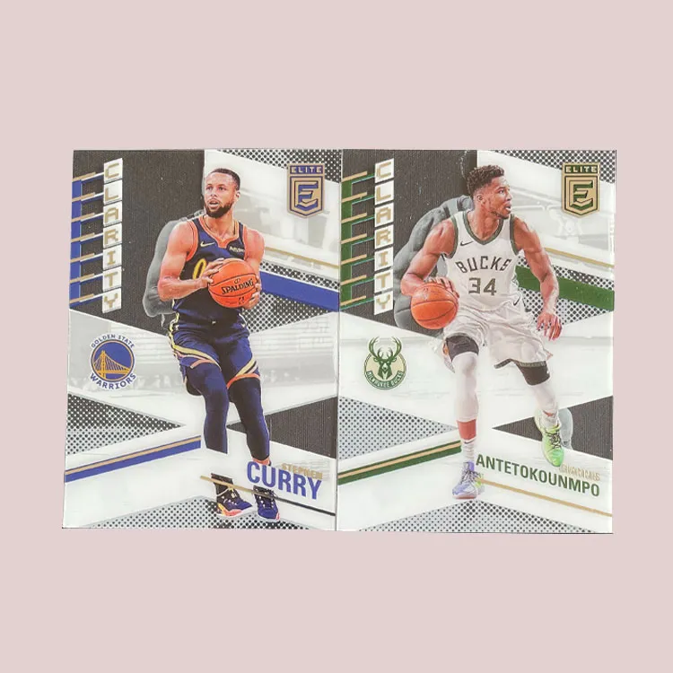 PANINI 2021 22 Elite Curry+Letter Bro Film Insert Transparent Player Card Product Access Sports Cards 2 Pcs-2