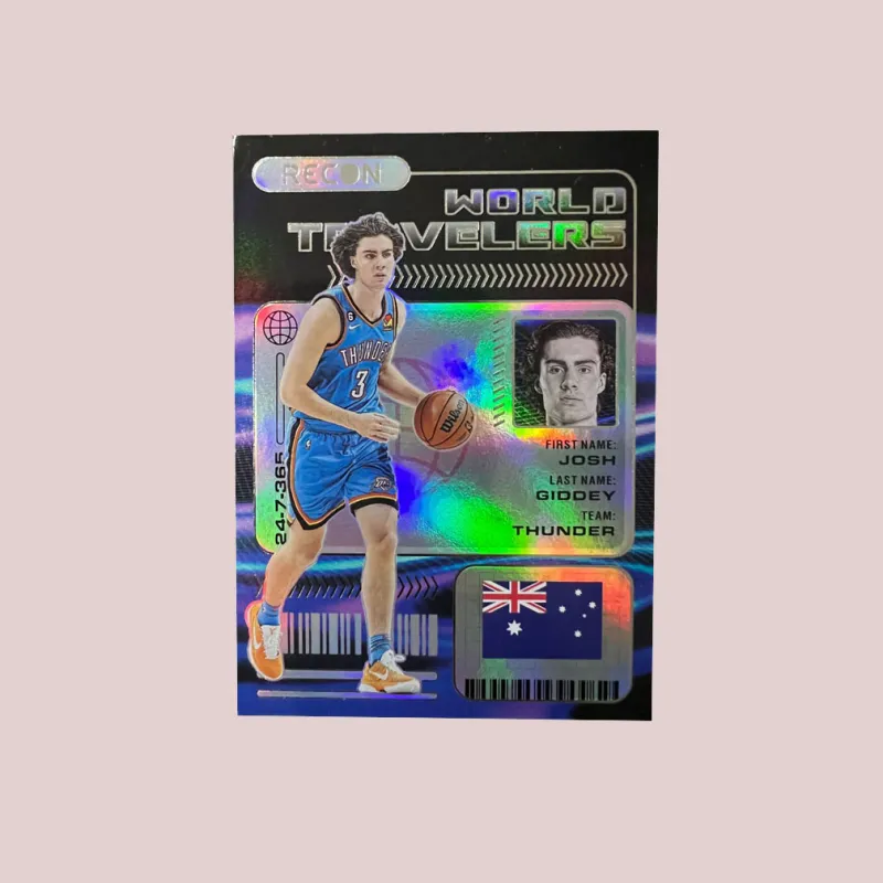 PANINI Thunder, Josh Giddey, Airplane Ticket, Passport, Silver Card, Large Scale, Player Card, Rare Sports Cards 1 Pc-2