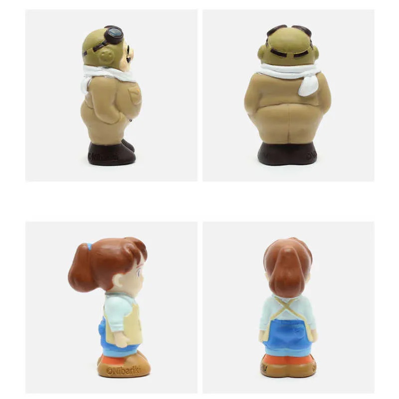XIANGZIGONGHEGUO Red Pig Collection Mini Plastic Red Pig Ghibli Miyazaki Hayao Anime Merchandise Chibi Figures-1