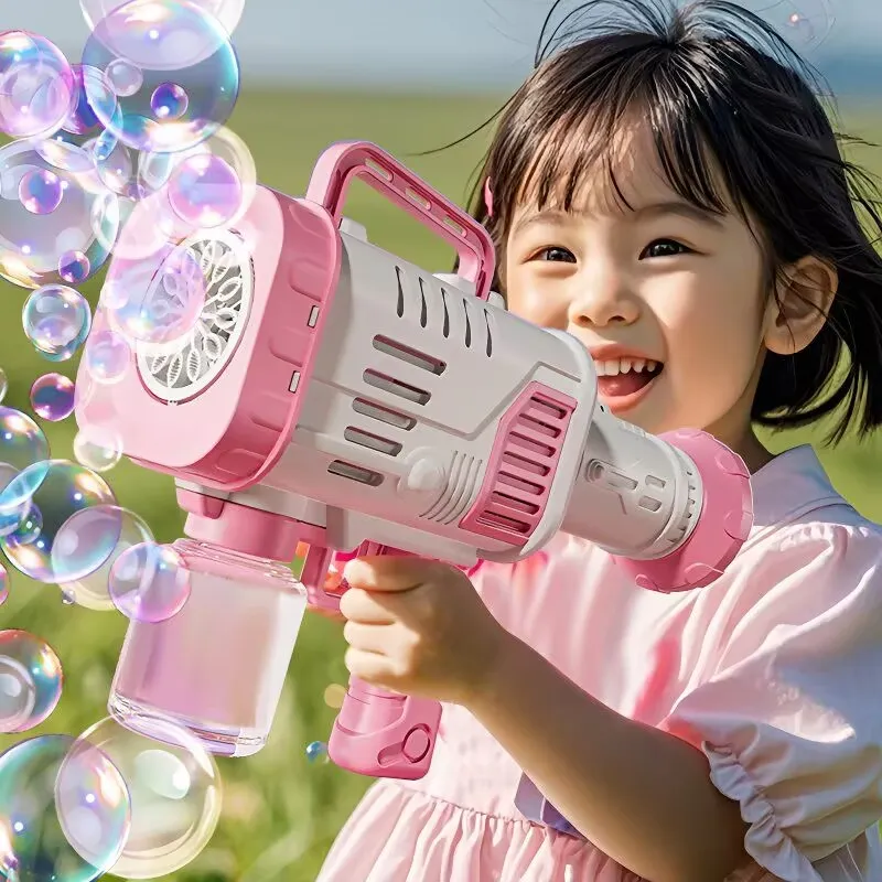 MQUDUO Handheld Electric Gatling Rod Gun Water Blower Bubble Machines-2
