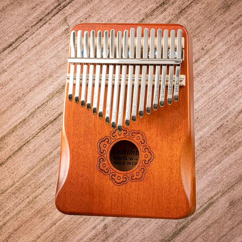 XIANSHIYIN Solid Wood Single Snowboard Karinba Auspicious Pattern 17 Sound Thumb Piano-2