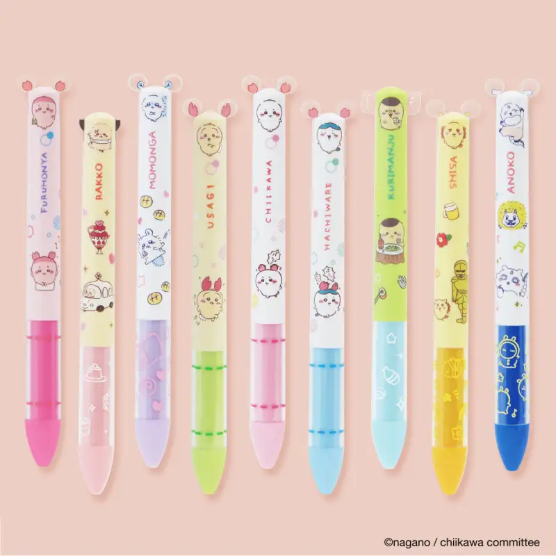 Chiikawa White Handle Dark Blue Grip Ballpoint Pens-1
