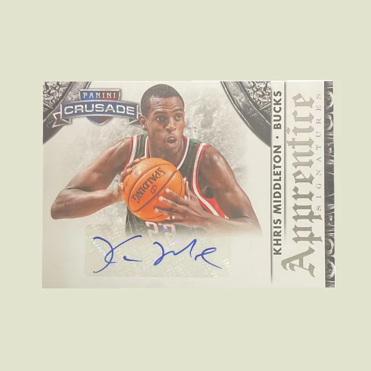 PANINI Khris Middleton 2013 14 Bucks Signature Card Large Scale Star Card Pass Sports Cards 1 Pc-2