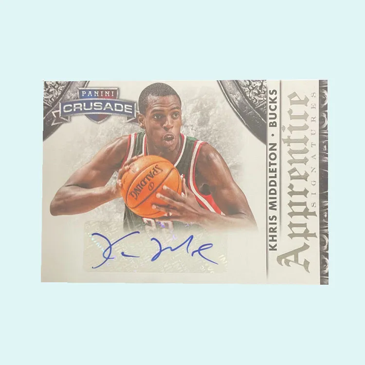 PANINI Khris Middleton 2013 14 Bucks Signature Card Large Scale Star Card Pass Sports Cards 1 Pc-3