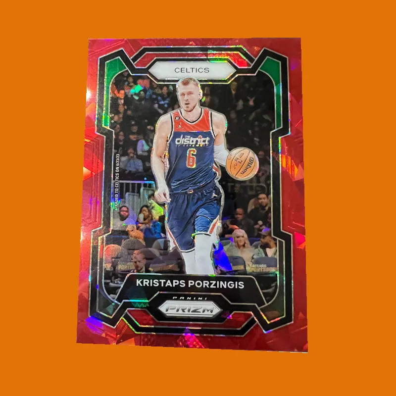 PANINI Celtics Team Porzingis Unicorn Prizm Collection Red Crush Player Card Rare Card Sports Cards 1 Pc-2