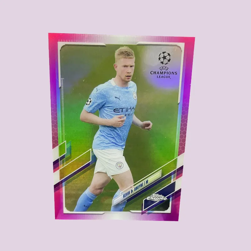 Topps Champions League CHROME Belgium, Manchester City, De Bruyne, Player Card, Card Pass Through Sports Cards 1 Pc-2