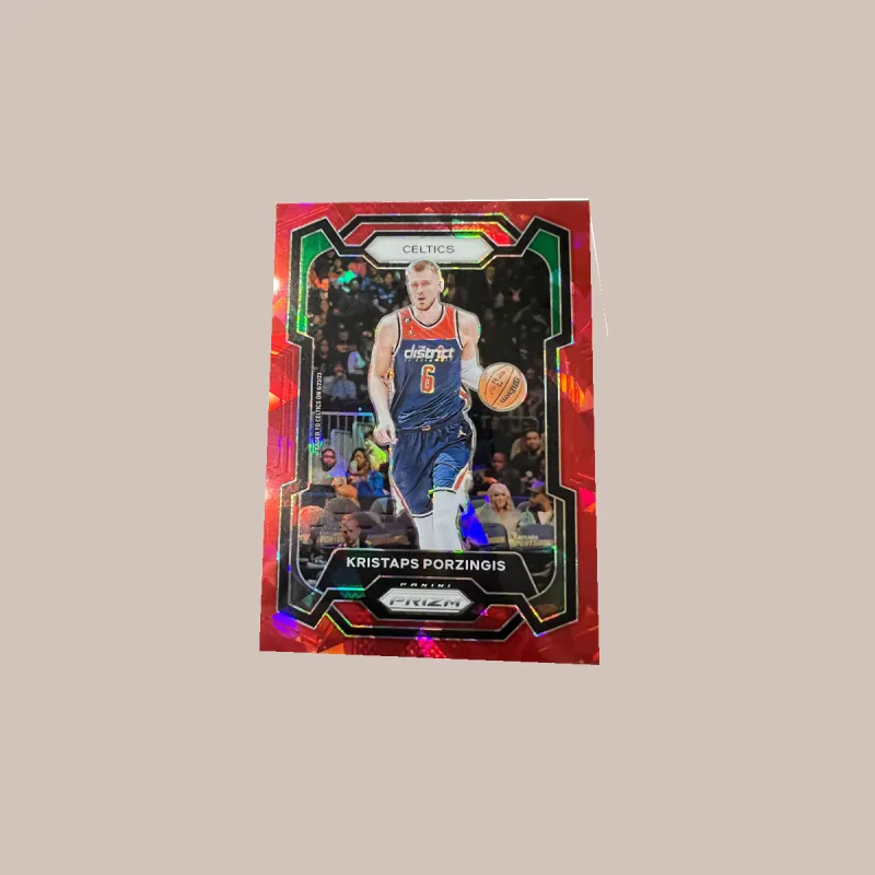 PANINI Celtics Team Porzingis Unicorn Prizm Collection Red Crush Player Card Rare Card Sports Cards 1 Pc-3