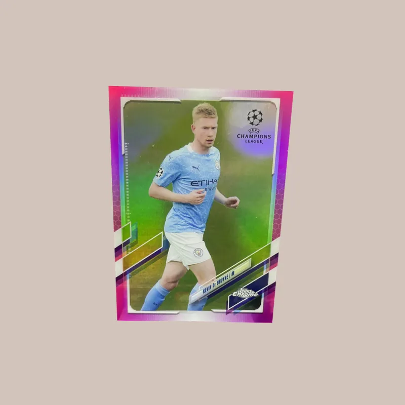 Topps Champions League CHROME Belgium, Manchester City, De Bruyne, Player Card, Card Pass Through Sports Cards 1 Pc-3