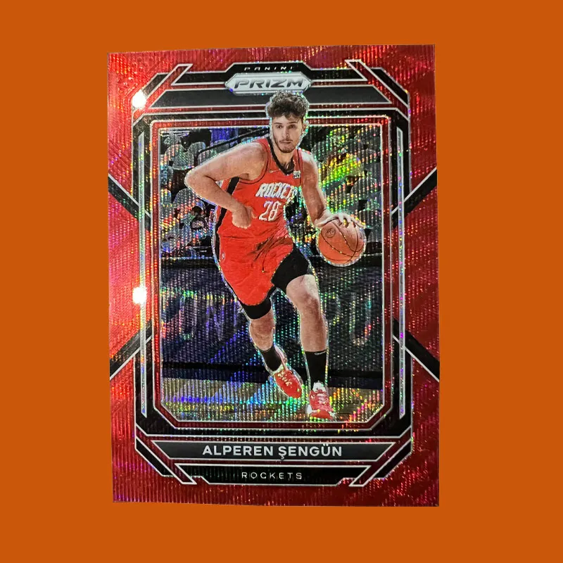 PANINI ŞEngün Rockets Core Prizm Red Ripple Refractor Player Card Rare Card Sports Cards 1 Pc-2