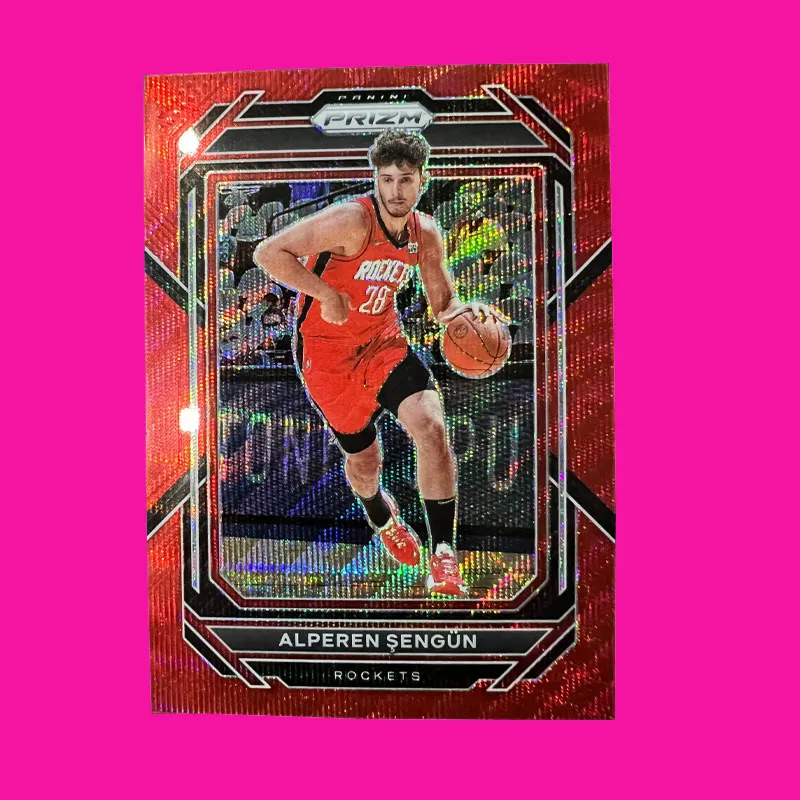 PANINI ŞEngün Rockets Core Prizm Red Ripple Refractor Player Card Rare Card Sports Cards 1 Pc-3