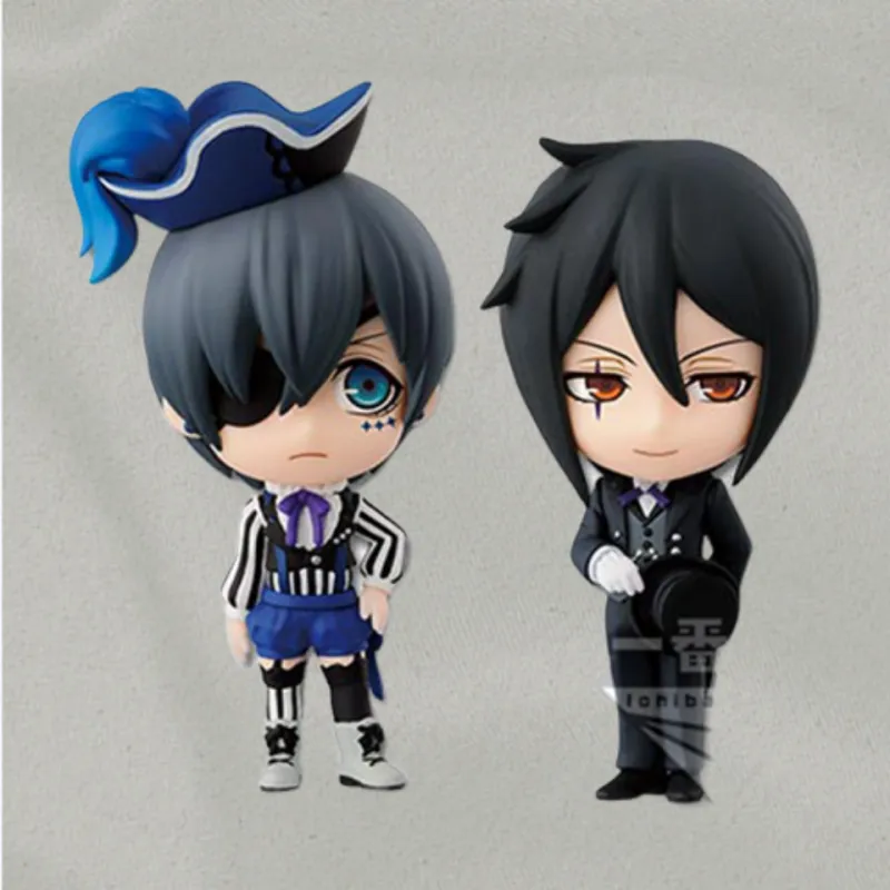 BANPRESTO Ichiban Kuji, Black Butler, The Circus Book B Reward, Sebastian And Charles Chibi Figures-2