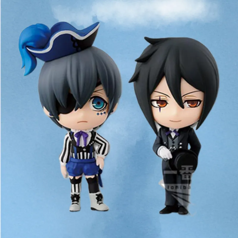 BANPRESTO Ichiban Kuji, Black Butler, The Circus Book B Reward, Sebastian And Charles Chibi Figures-3