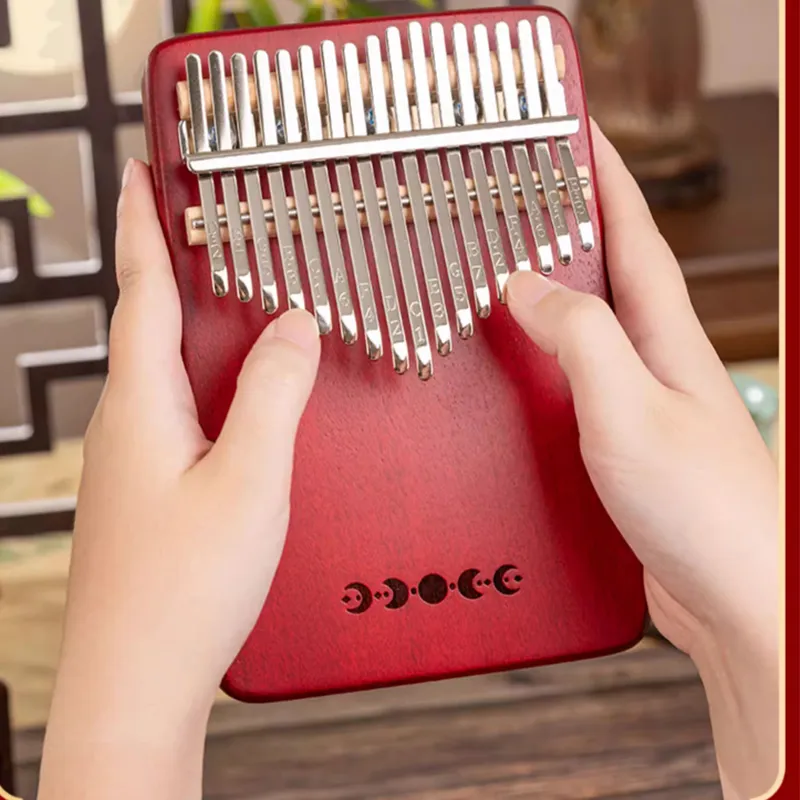 XIANSHIYIN Solid Wood Single Snowboard Karinba Bright Moon Pattern Optional 17/21 Sounds Thumb Piano-2