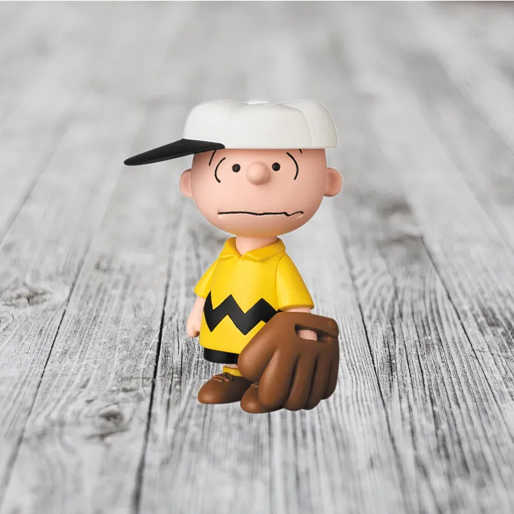 Medicom Toy Charlie Brown Baseball Player Scale Figures 9cm-3