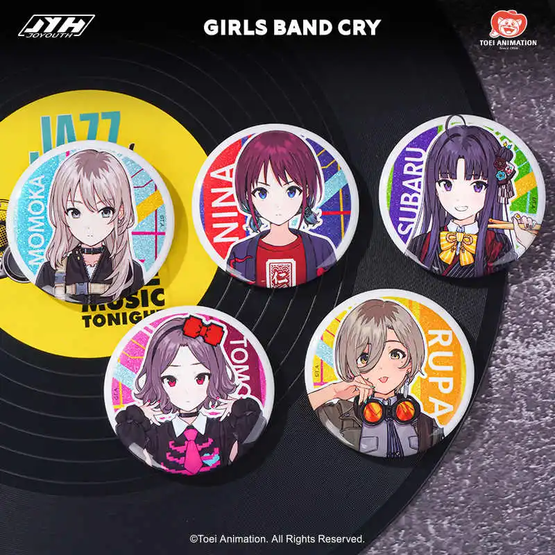 JOYOUTH The Scream Of The Girlish Band Girls Band Cry Silver Onion Flash Base Badge Anime / Games Fridge Magnets-1