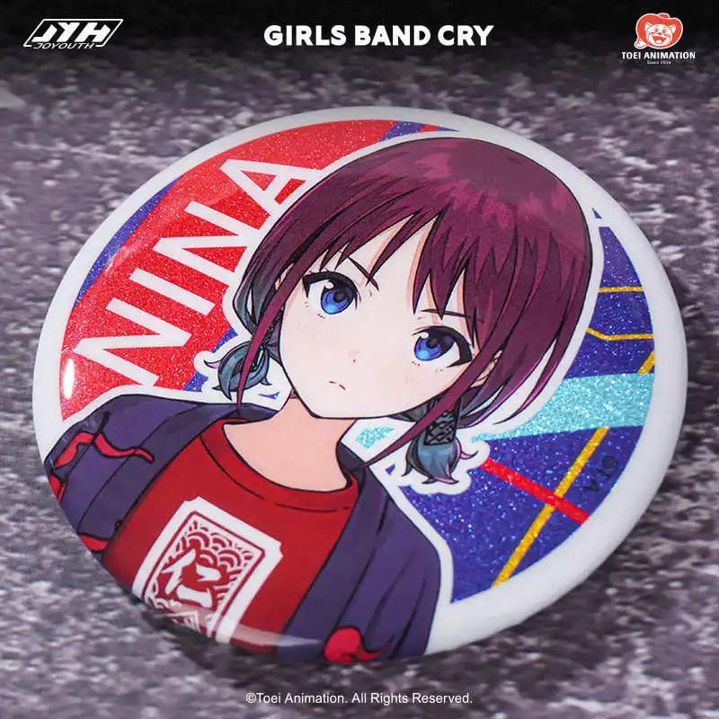 JOYOUTH The Scream Of The Girlish Band Girls Band Cry Silver Onion Flash Base Badge Anime / Games Fridge Magnets-3