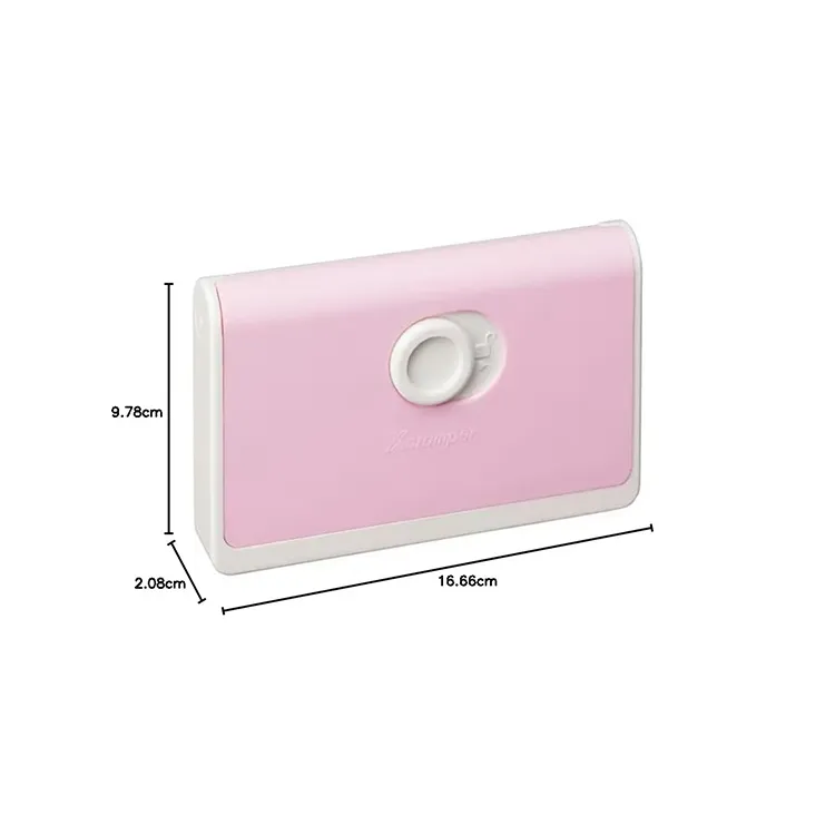 Shachihata No Stamp Pads, Without Lid, Single Line Print, Pink Student Seal-1
