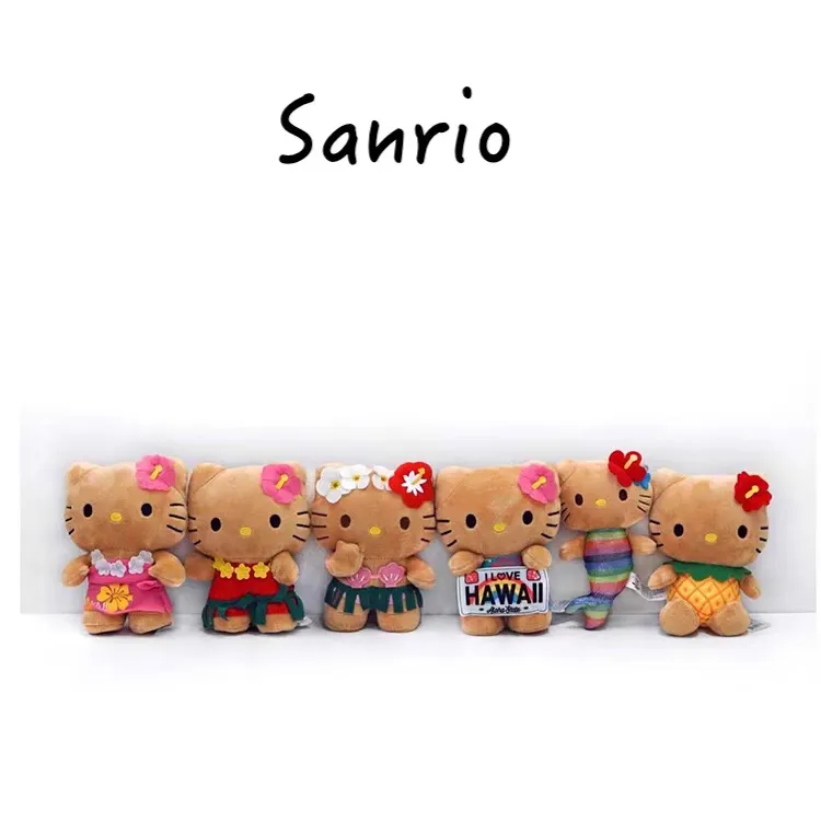Sanrio Hello Kitty Hawaii Collection Black Skin Pineapple Dolls Plush Doll-1