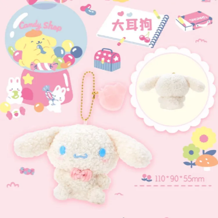 Sanrio Cinnamoroll Vintage Packaging Paper Style Dolls Plush Pendant 9cm High-3